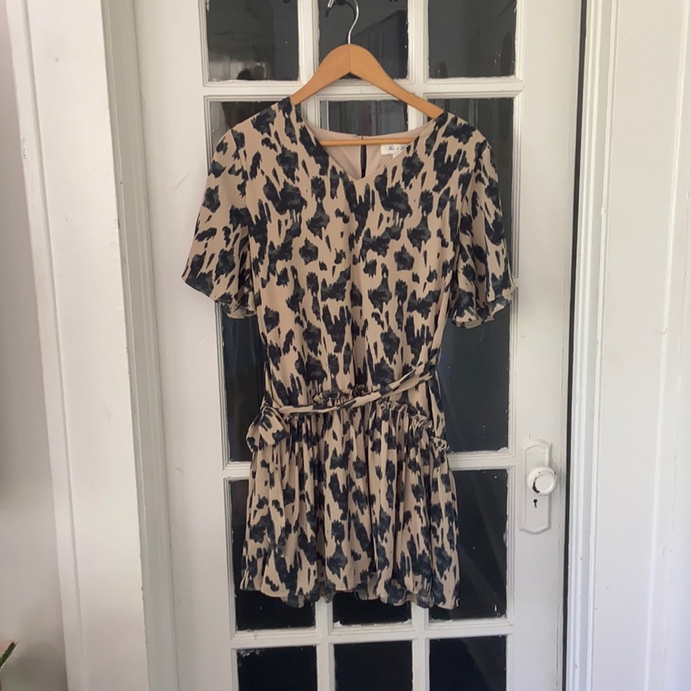 Cheetah Print Dress Size: L